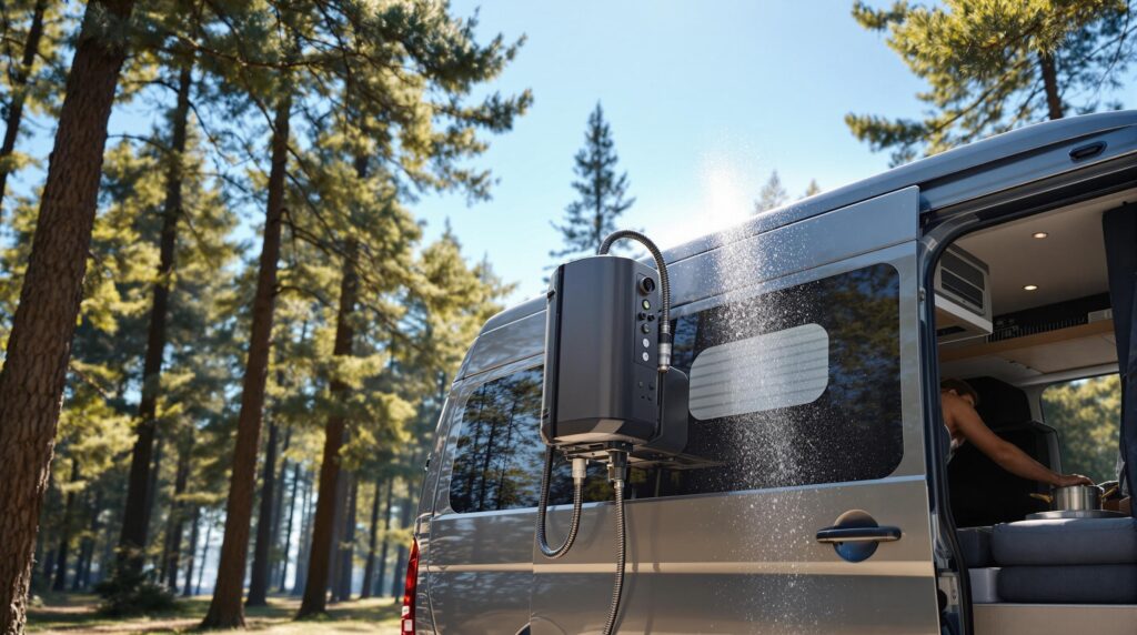 découvrez comment un chauffe-eau nomade peut transformer votre expérience de voyage en van en vous offrant la possibilité de vous laver facilement, où que vous soyez. idéal pour les aventuriers et les globe-trotters, ce dispositif pratique allie confort et autonomie pour des séjours inoubliables.